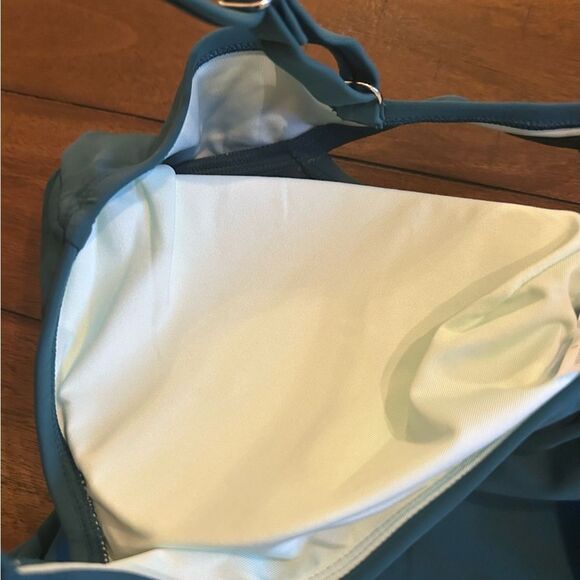 CUPSHE Tankini Swimsuit Cutout Ruched Mid Rise Reversible Bottom Size 3X NEW - Picture 11 of 16